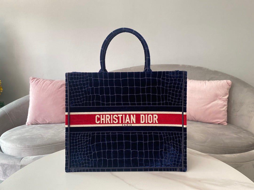 Book Cd Blue Red Large Book Tote Bag
