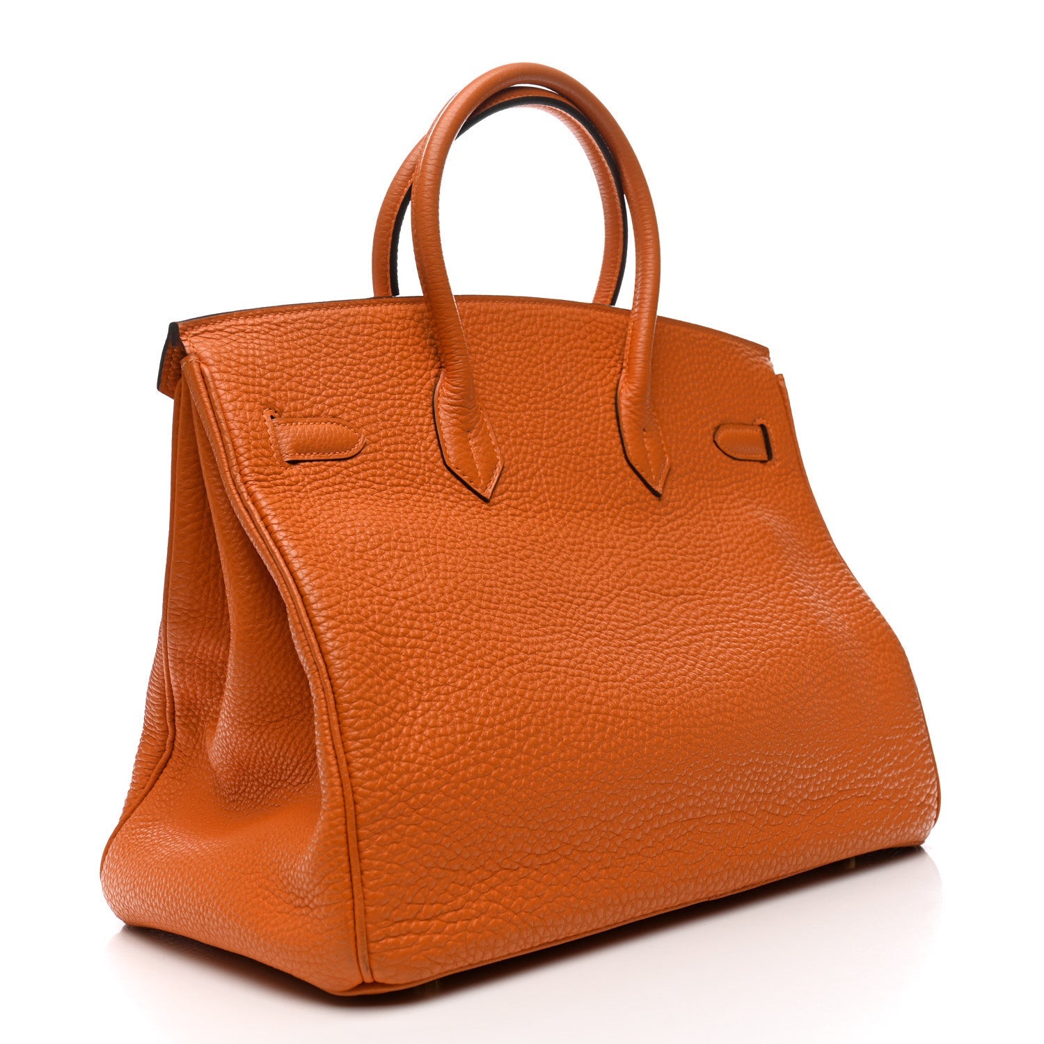 Hermes Fjord Birkin Handbag Orange Travel Bag