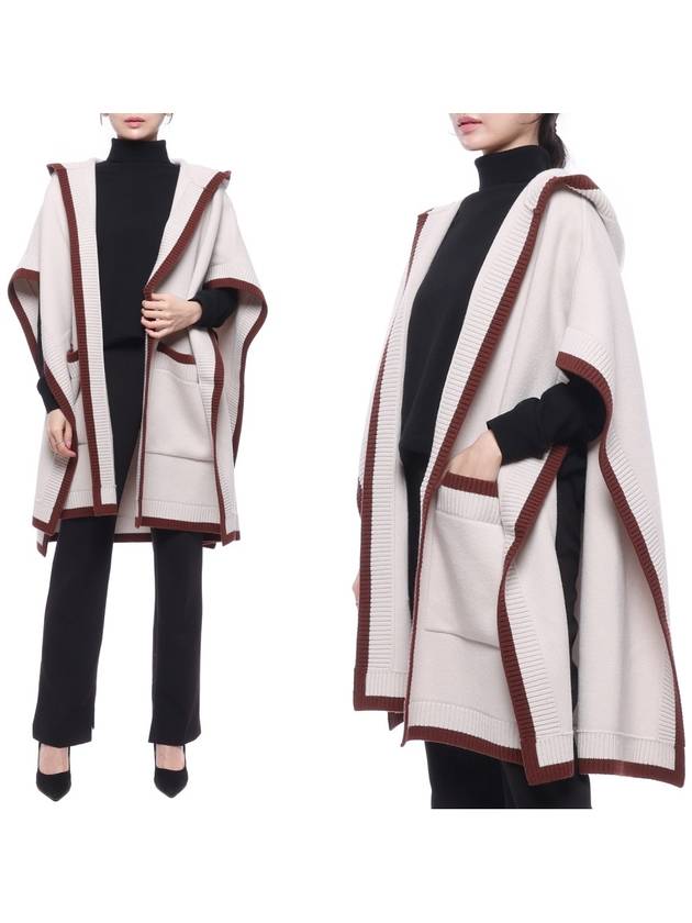 Burberry Luxury Wool Cashmere Cape Ivory Handbag Logo Travel Bag