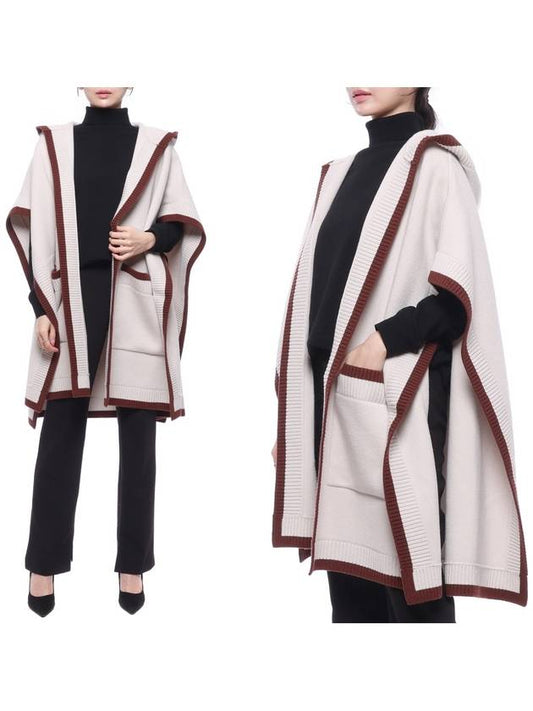 Burberry Luxury Wool Cashmere Cape Ivory Handbag Logo Travel Bag