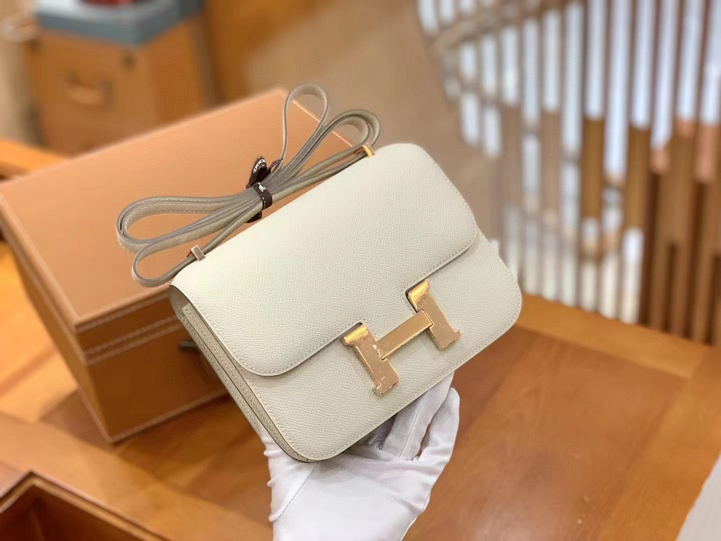 Top Quality Constance Epsom For Women Handbags White Shoulder Bag 9In23Cm 5192
