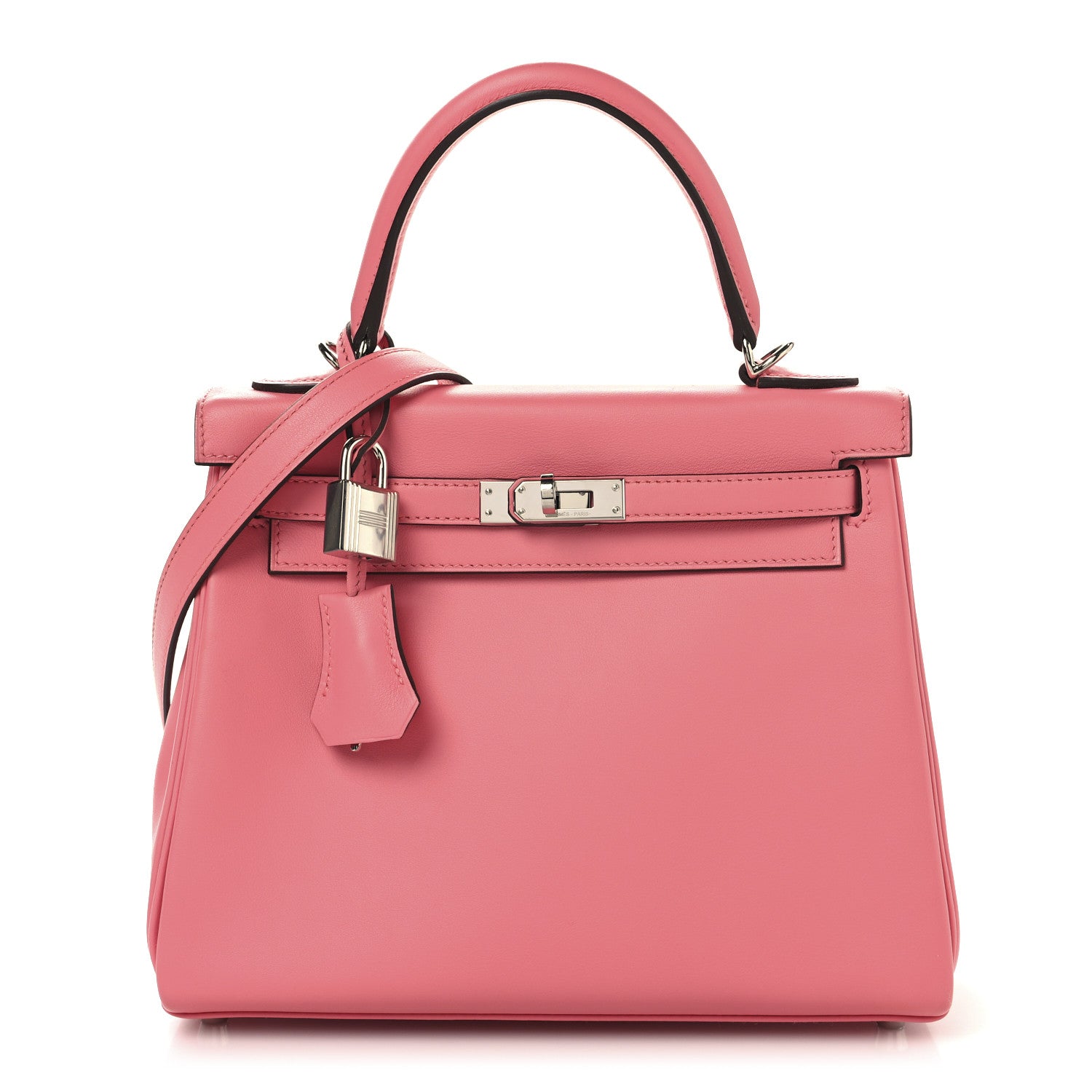 Hermes Swift Kelly Retourne Rose Azalee Handbag Travel Bag