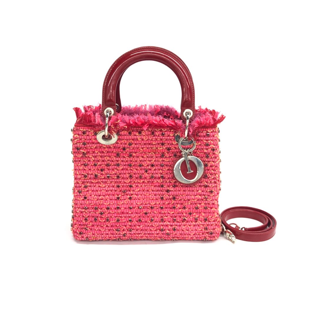 Dior Lady Tweed Handbag Travel Bag