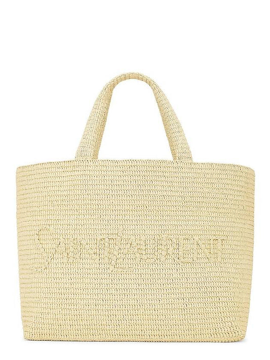YSL Saint Laurent Saint Laurent Trending Tote Bag Raffia Beige
