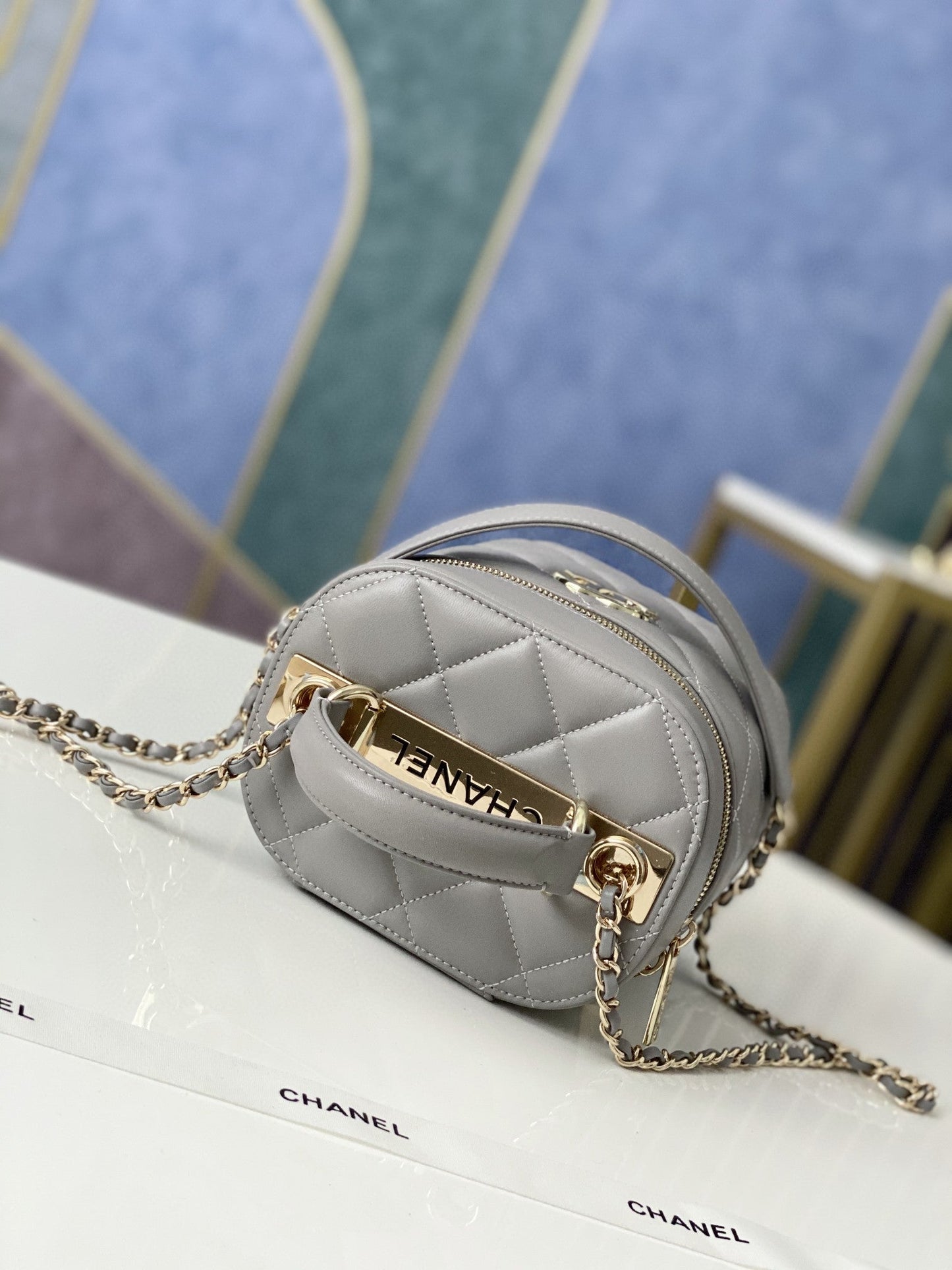 Chlvanity Case Hardware Grey For Women Handbags Gold Shoulder Bag