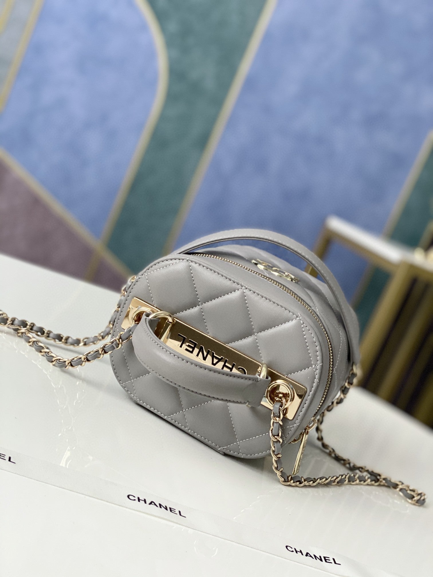 Chlvanity Case Hardware Grey For Women Handbags Gold Shoulder Bag