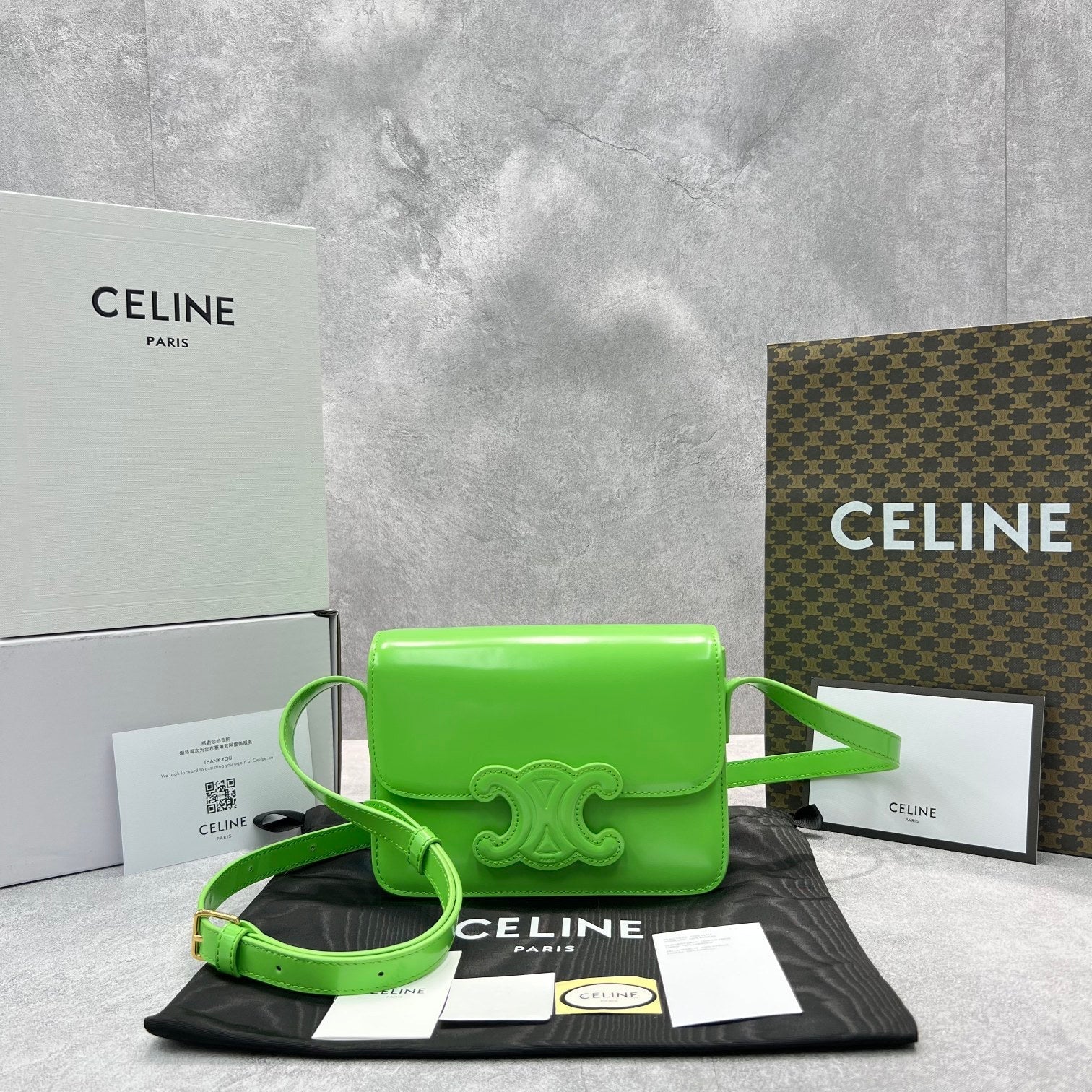 Top Quality Classique Cuir Triomphe Bag For Green Travel Bag 9In22Cm 4315