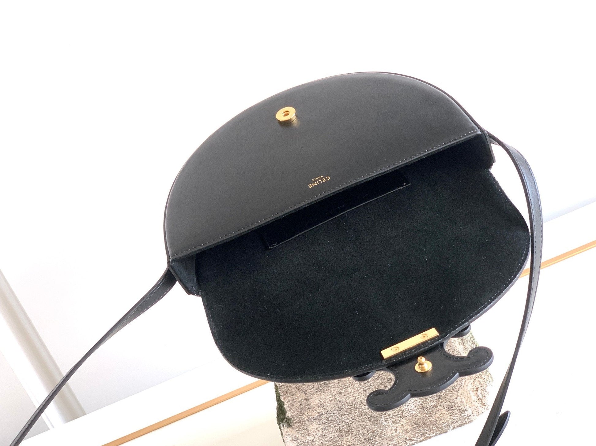 Top Quality Besatop Quality Cuir Triomphe Bag Black Travel Bag