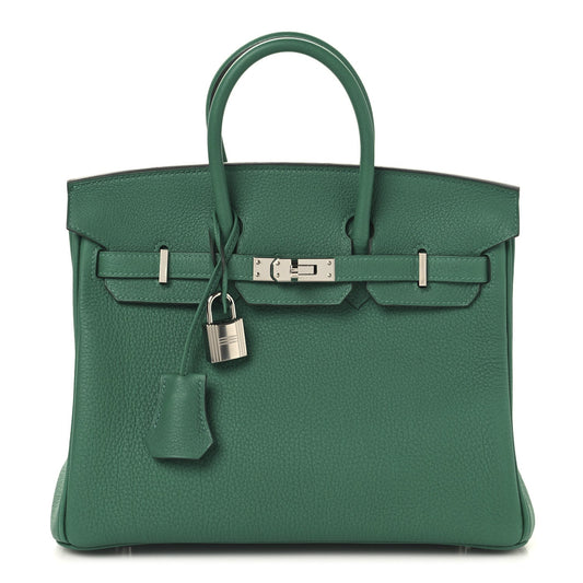 Hermes Togo Birkin Vert Vertigo Handbag Travel Bag