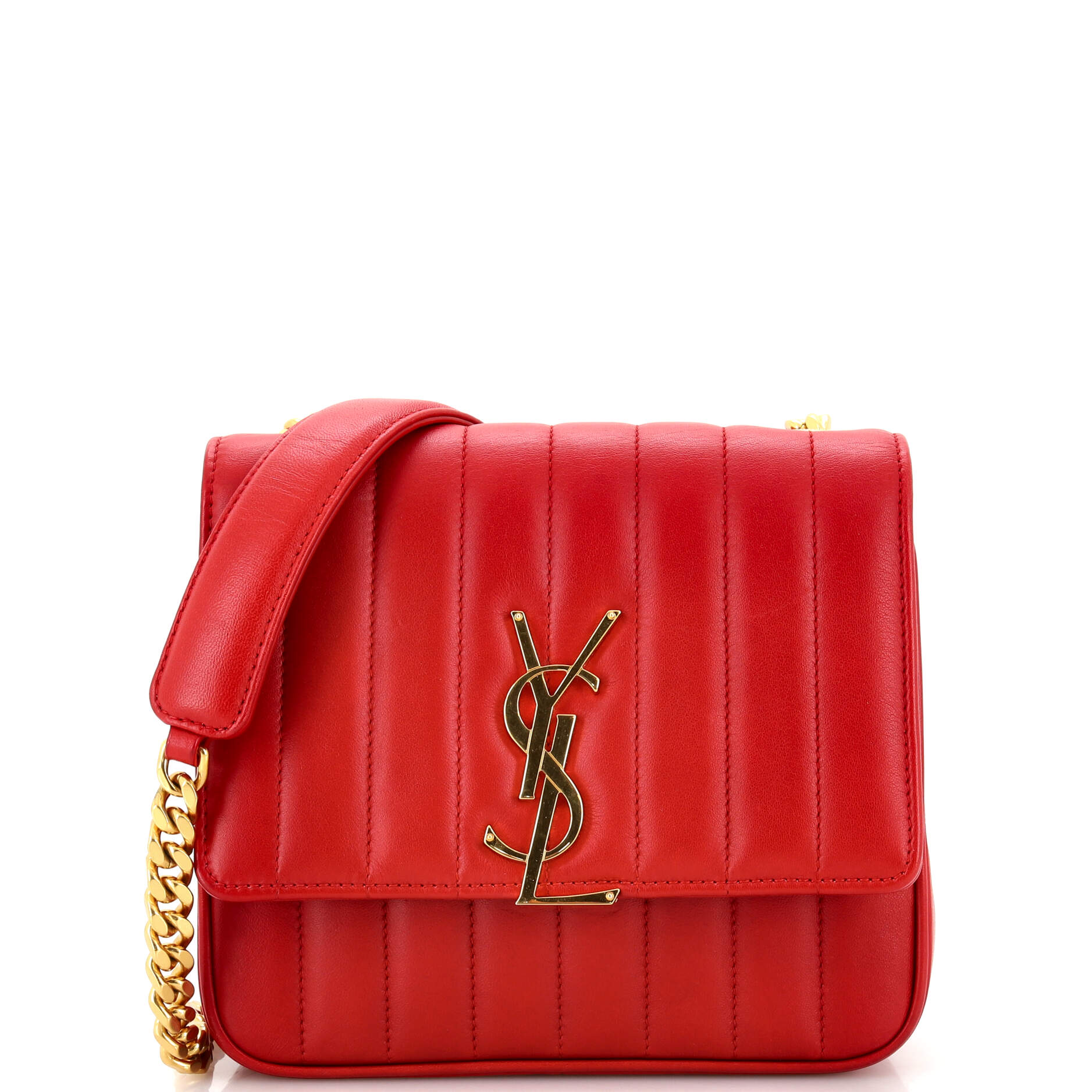 YSL Saint Laurent Saint Laurent Trending Vicky Crossbody Bag Vertical Leather Quilted Leather Medium