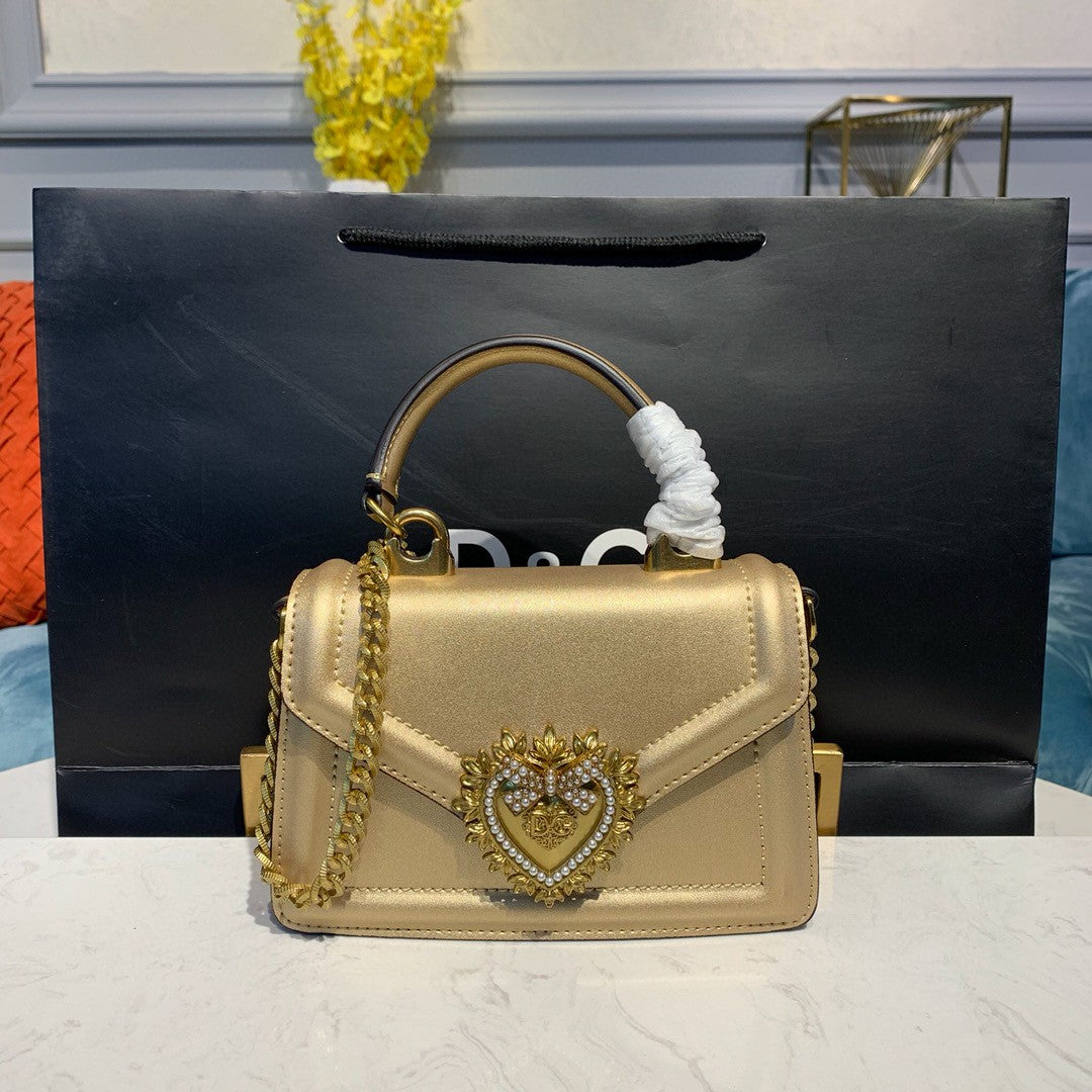 Devotion Mordore Nappa Top Quality6711A101687503 Gold Small Travel Bag