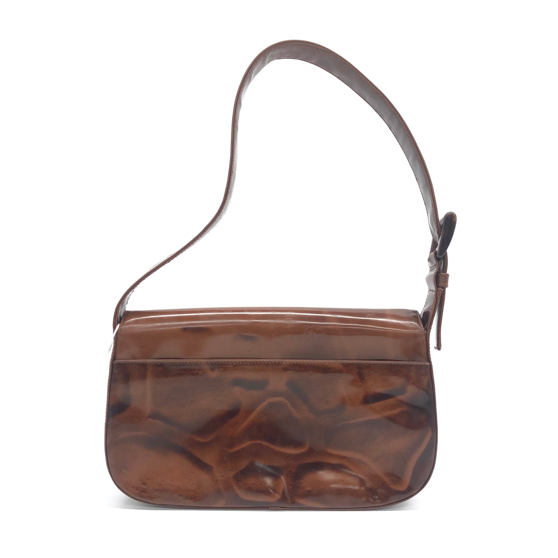 Prada Giraffe Stampa Shoulder Bag Leather Patent