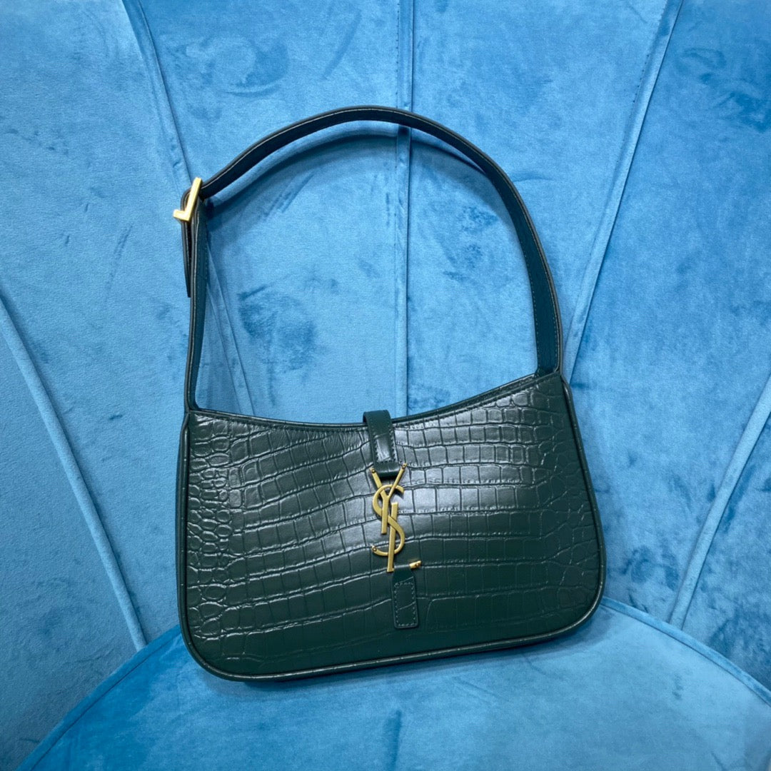 YSL Saint Laurent YSL Top Quality Le Hobo Bag In Green Shoulder Bag