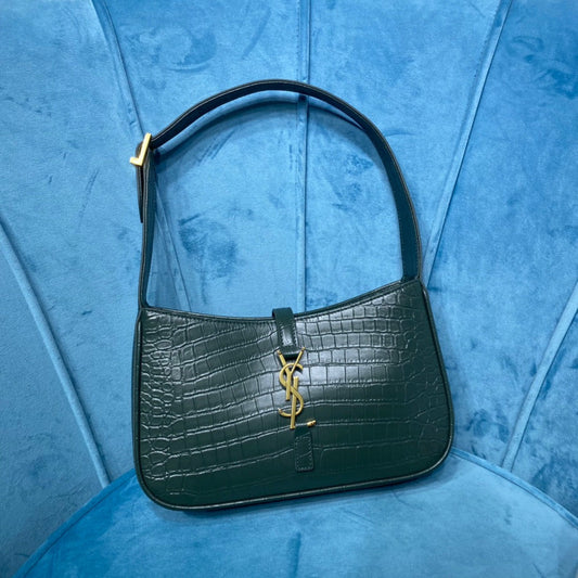 YSL Saint Laurent YSL Top Quality Le Hobo Bag In Green Shoulder Bag