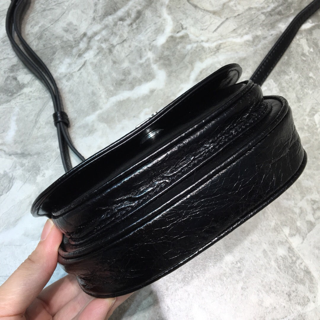 Balen Leader Soft Round Cross Bag In Black Travel Bag