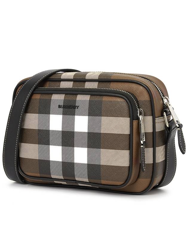 Burberry Luxury Men Check Messenger Cross Bag Brown Logo Messenger Bag