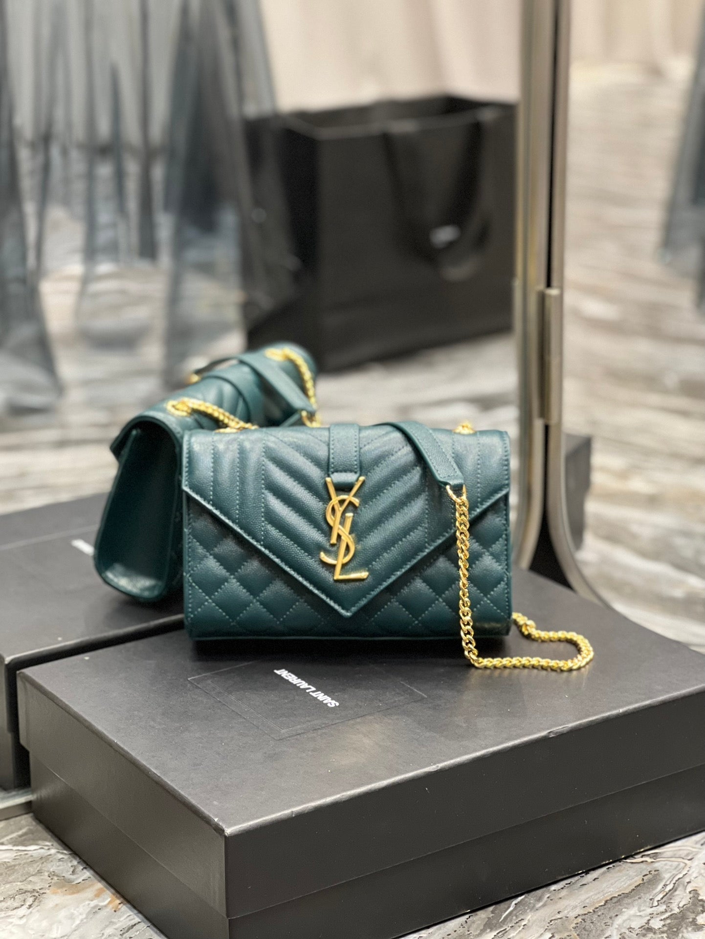 YSL Saint Laurent Mix 8in 21cm Matelasse Small Travel Bag