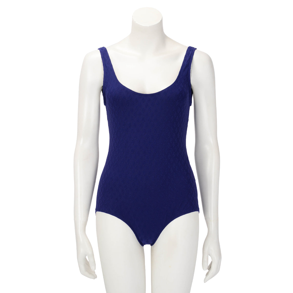 Chanel Dark Blue CC Jacquard One Piece Swimsuit Bodysuit FR 40 Accessory