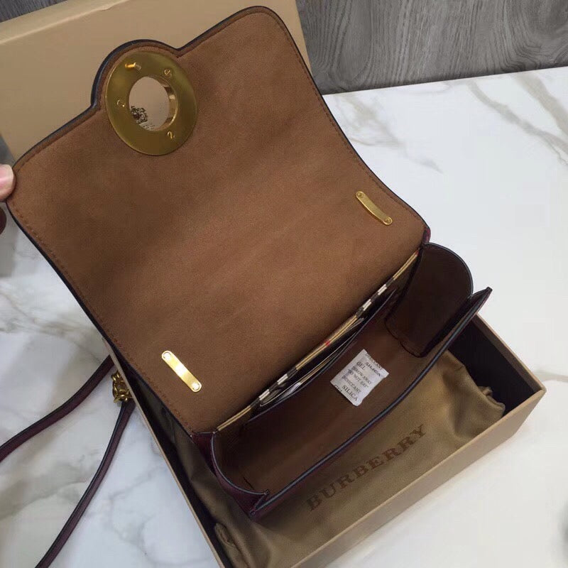 Top Quality Grommet Detail Crossbody Bag Dark Red