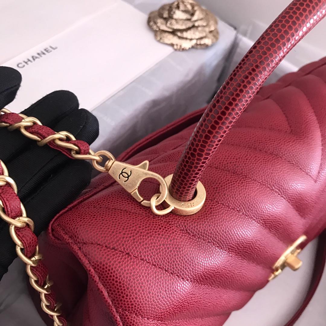 CHLHandbag 11in 28cm Red Top Handle