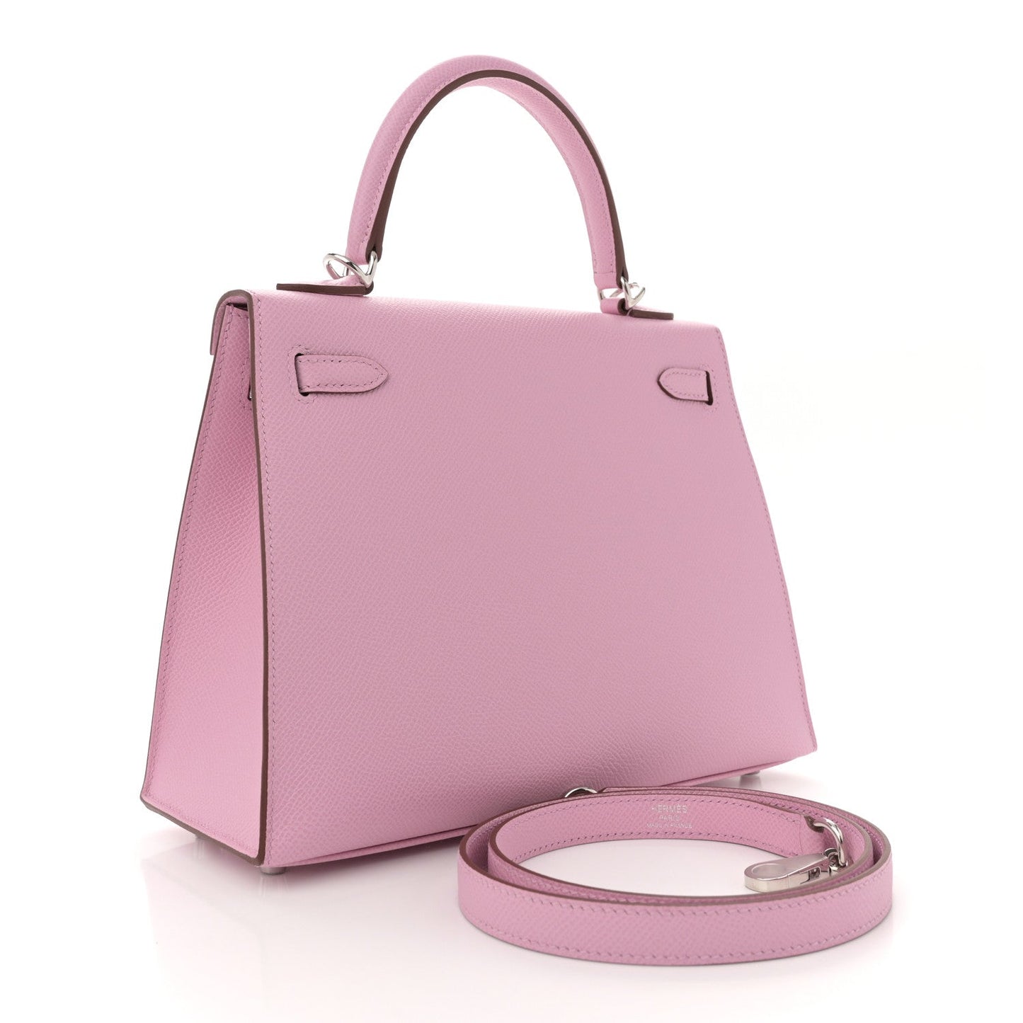 Hermes Epsom Kelly Sellier Mauve Sylvestre Handbag Travel Bag
