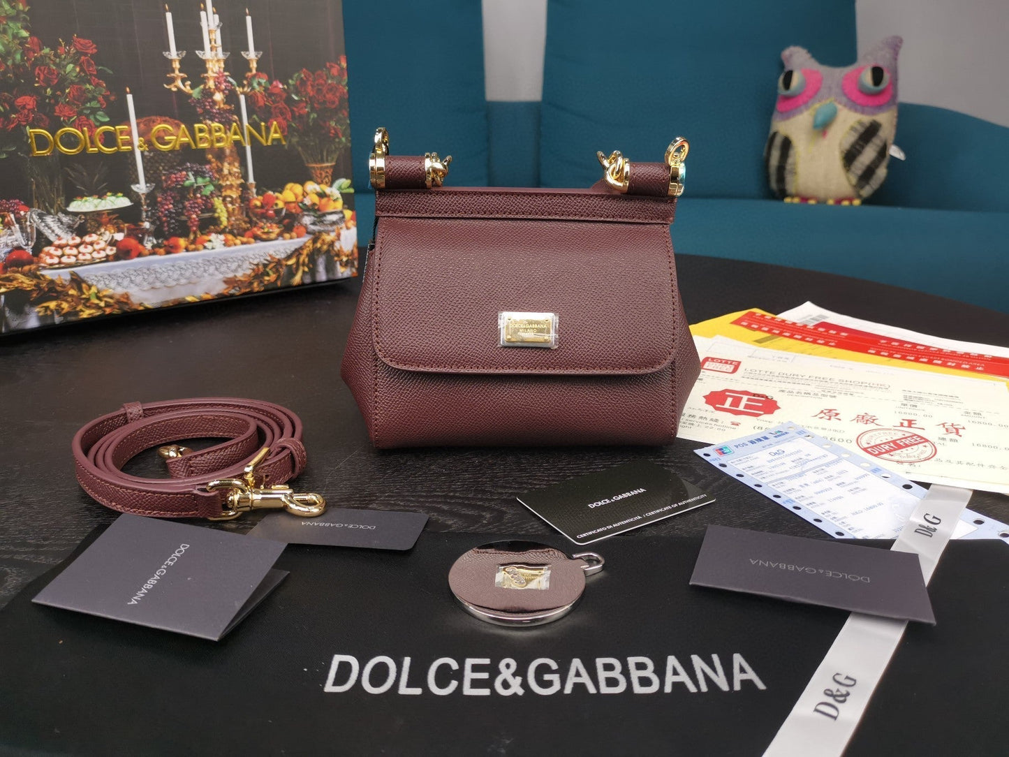 Sicily Dauphine Burgundy Small Travel Bag