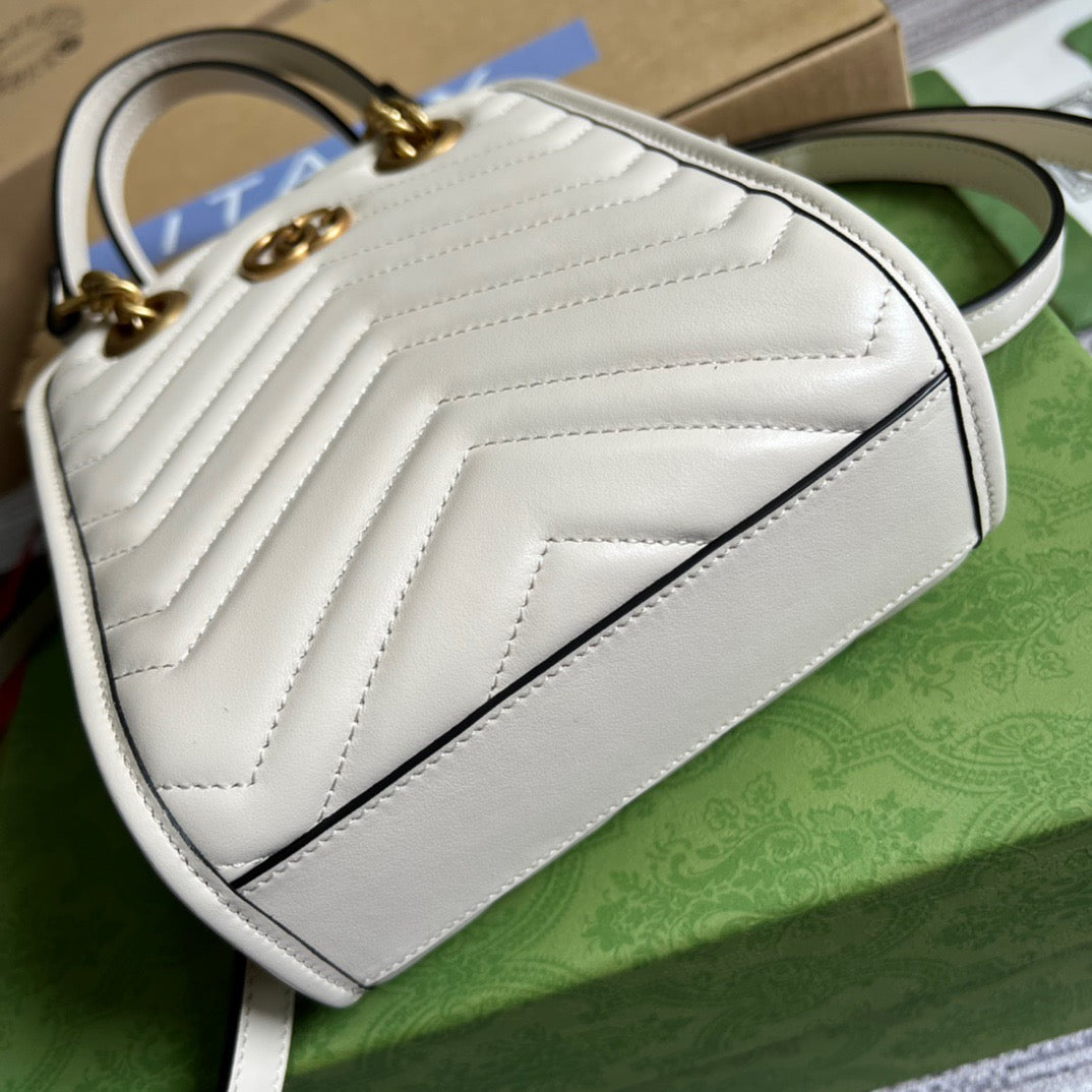 gg Marmont , ’s 7.5in Matelasse White Mini Bag