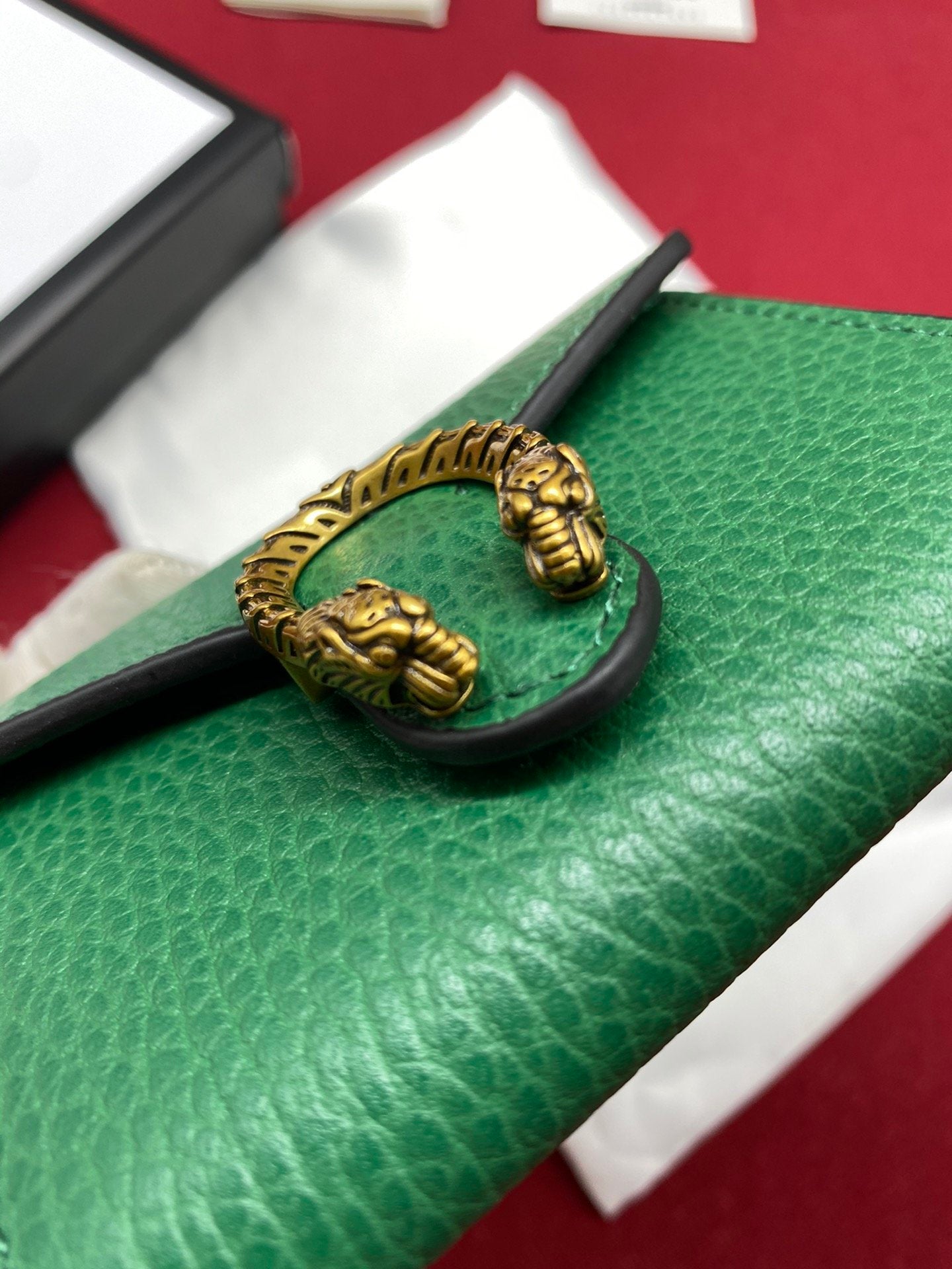 gg Super Dionysus Emerald Metal-Free Green Mini Chain Mini Bag