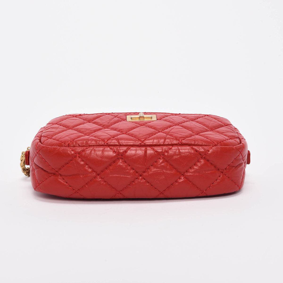 Chanel Red Aged Quilted Calfskin Mini Reissue Camera Case Bag