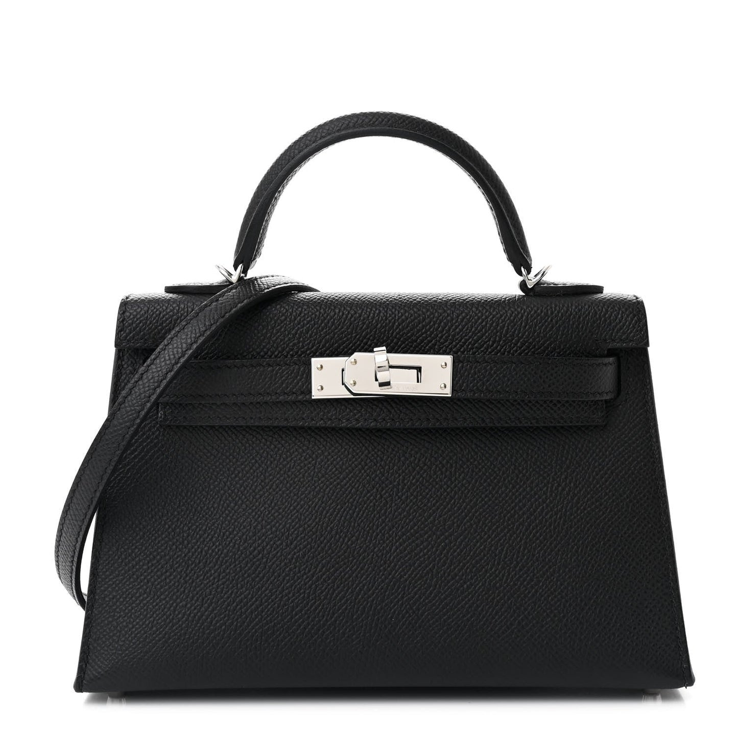 Hermes Epsom Kelly Sellier Handbag Black Mini Travel Bag