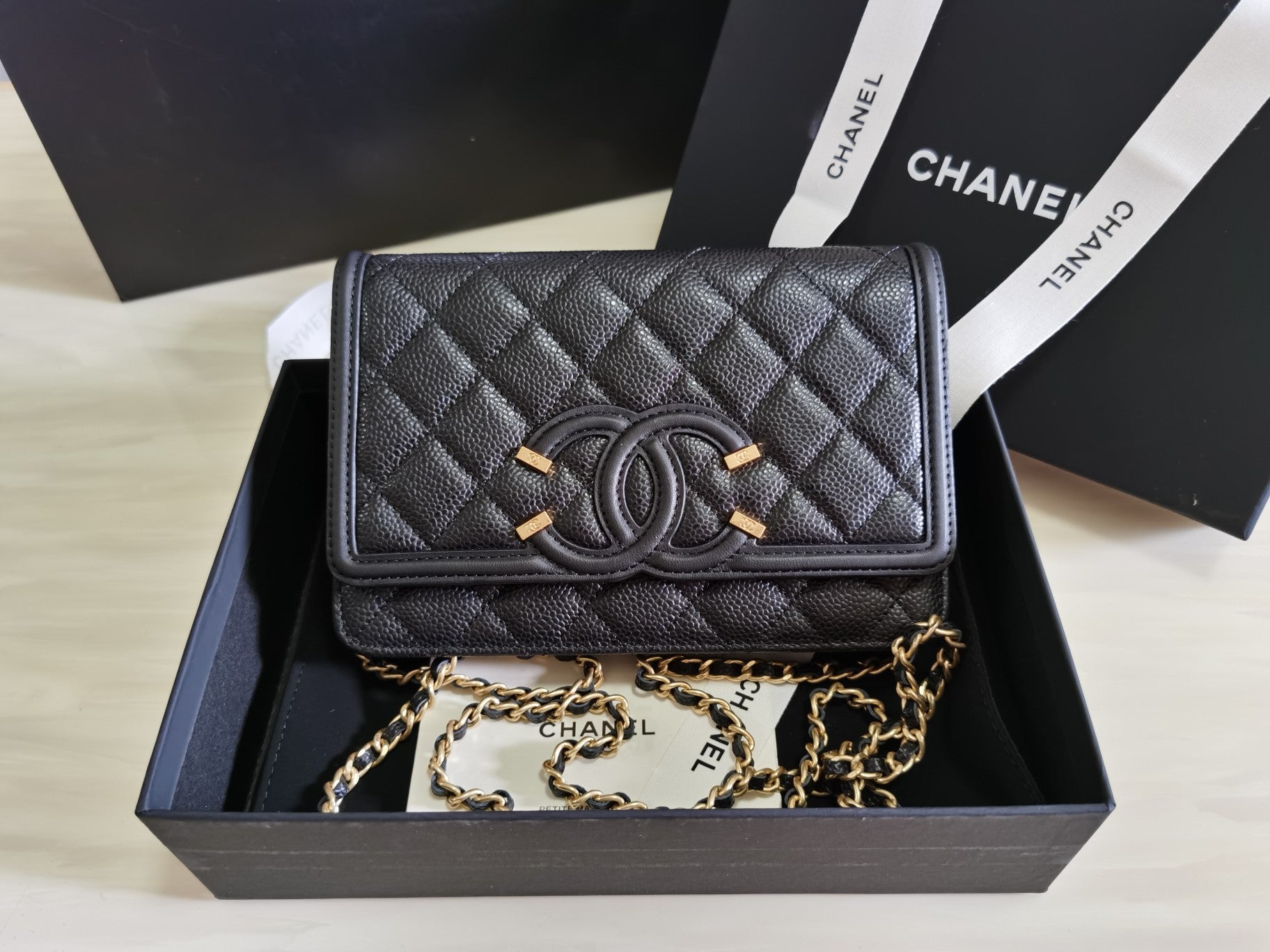 Chanel Co Co Woc Crossbody Bag Black