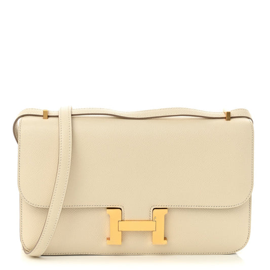 Hermes Epsom Horseshoe Constance Elan Craie Handbag Shoes