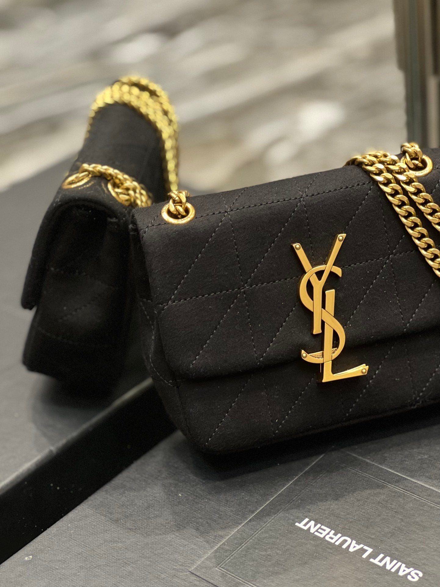 YSL Saint Laurent Rive Gauche Jamie Crossbody Bag Quilted Chain Ysl 6981622F9271000 4383