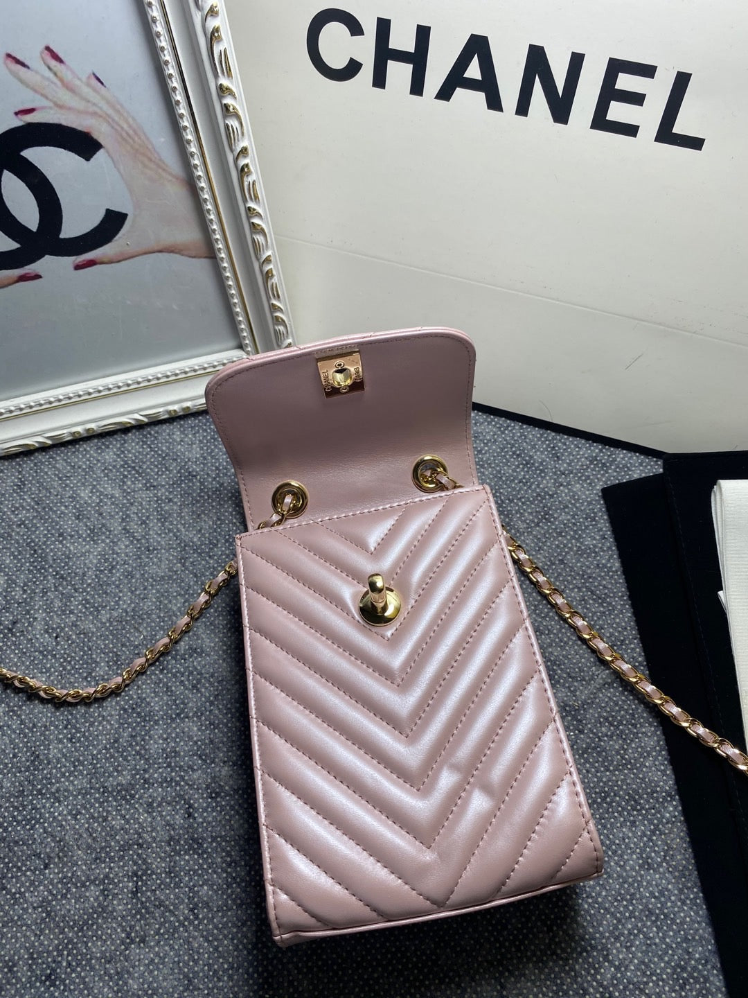 CHL Chevron Trendy CHL Phone Handbag Wombeaunoirrbeaunoirr 18Cm7In