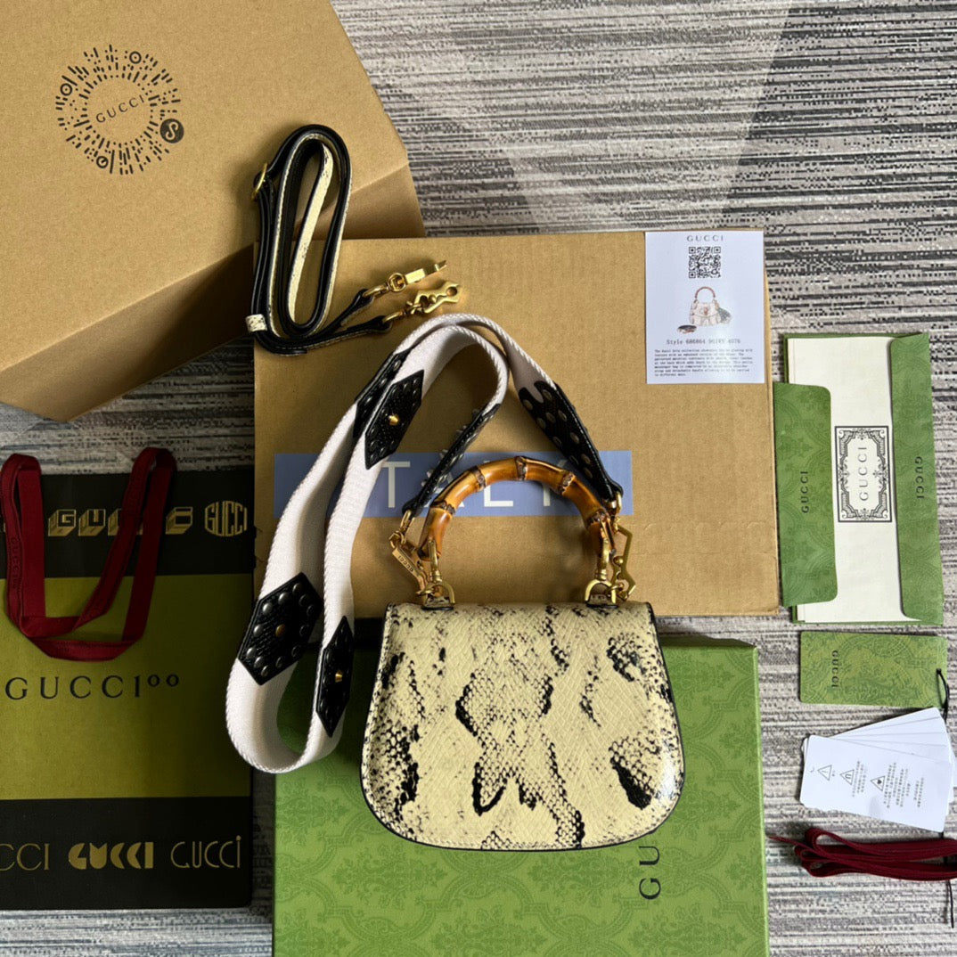 gg Bamboo Natural , s Mini Top Handle Mini Bag