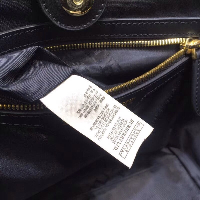 Top Quality The Canter Horseferry Check Tote Black Small Tote Bag
