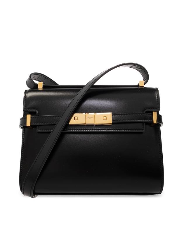 YSL Saint Laurent Saint Laurent Trending Manhattan Mini Embossed Tone Leather Black Travel Bag