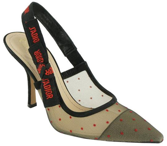 Dior Ja Polka Dot Slingback Pumps Handbag Shoes