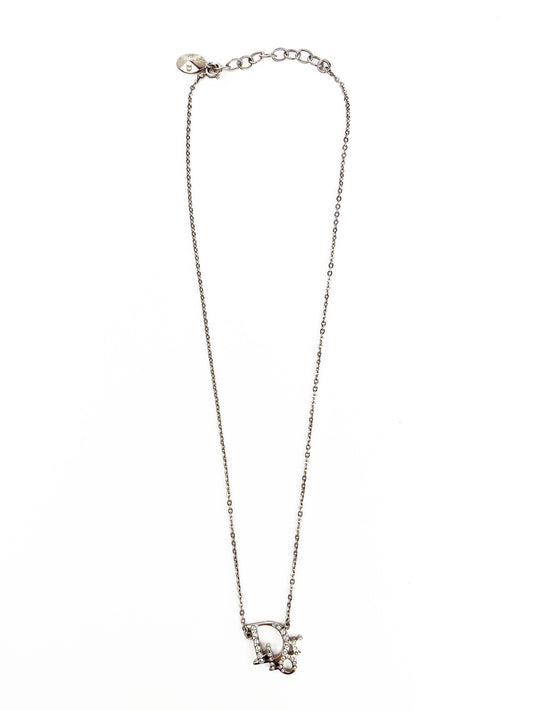 Dior Handbag Christian Crystal Necklace Logo Jewelry