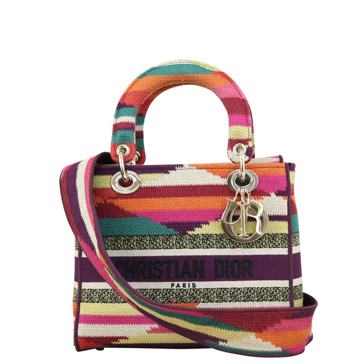 Dior Handbag Lady D-Lite Canvas Medium