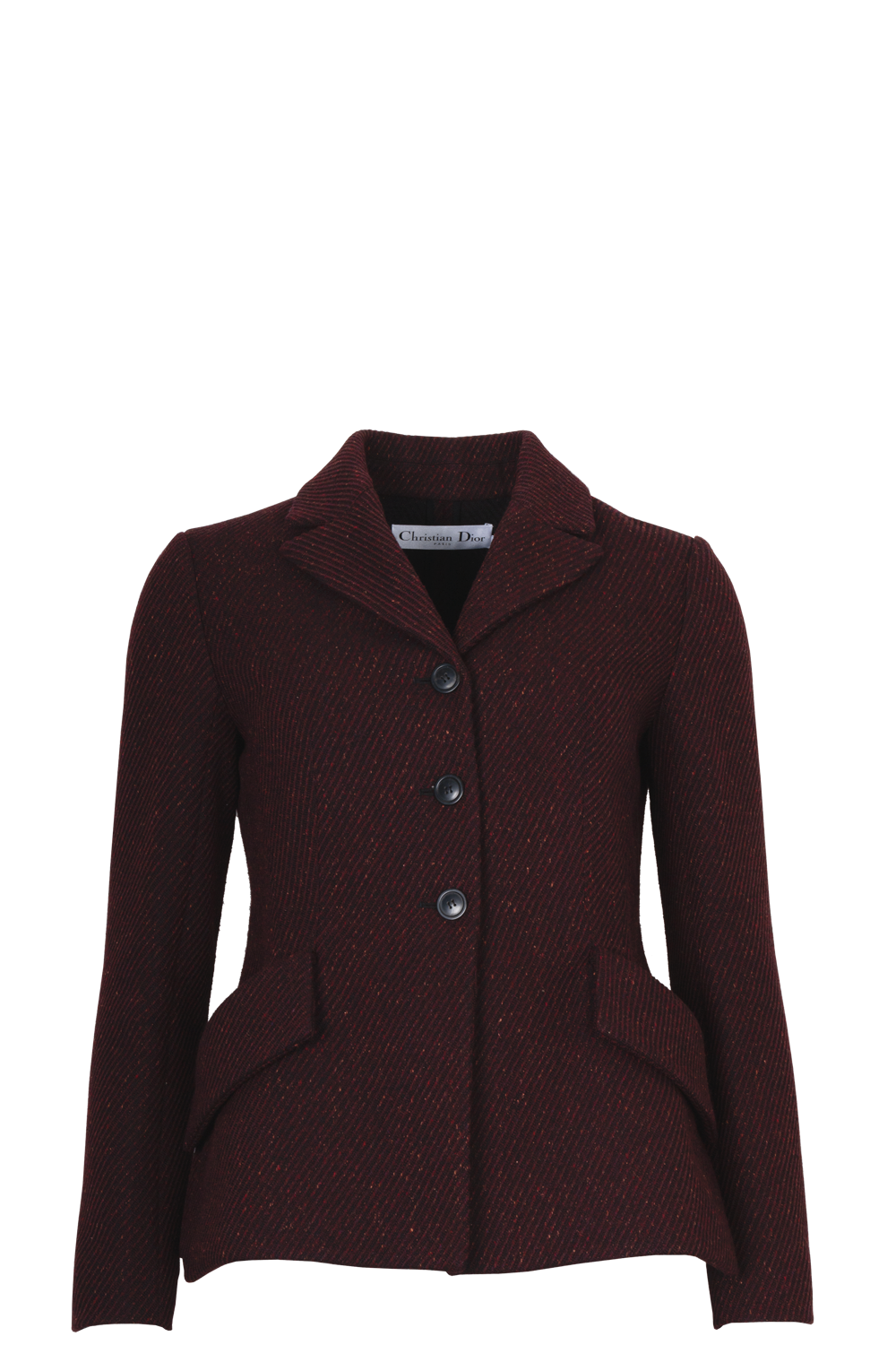 Dior 30 Montaigne Bar Jacket Tweed Bordeaux Handbag