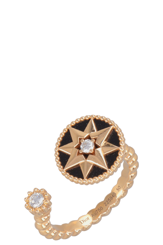 Dior Ring Rose des Vents Onyx Rosegold Jewelry