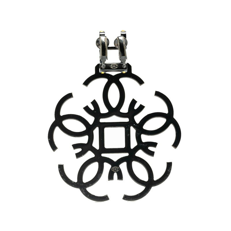 Chanel Metal Coco Mark Rhinestone Single Earring