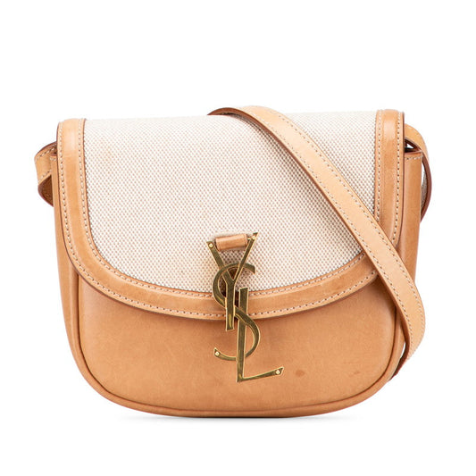 YSL Saint Laurent Kaia Shoulder Bag Leather Canvas