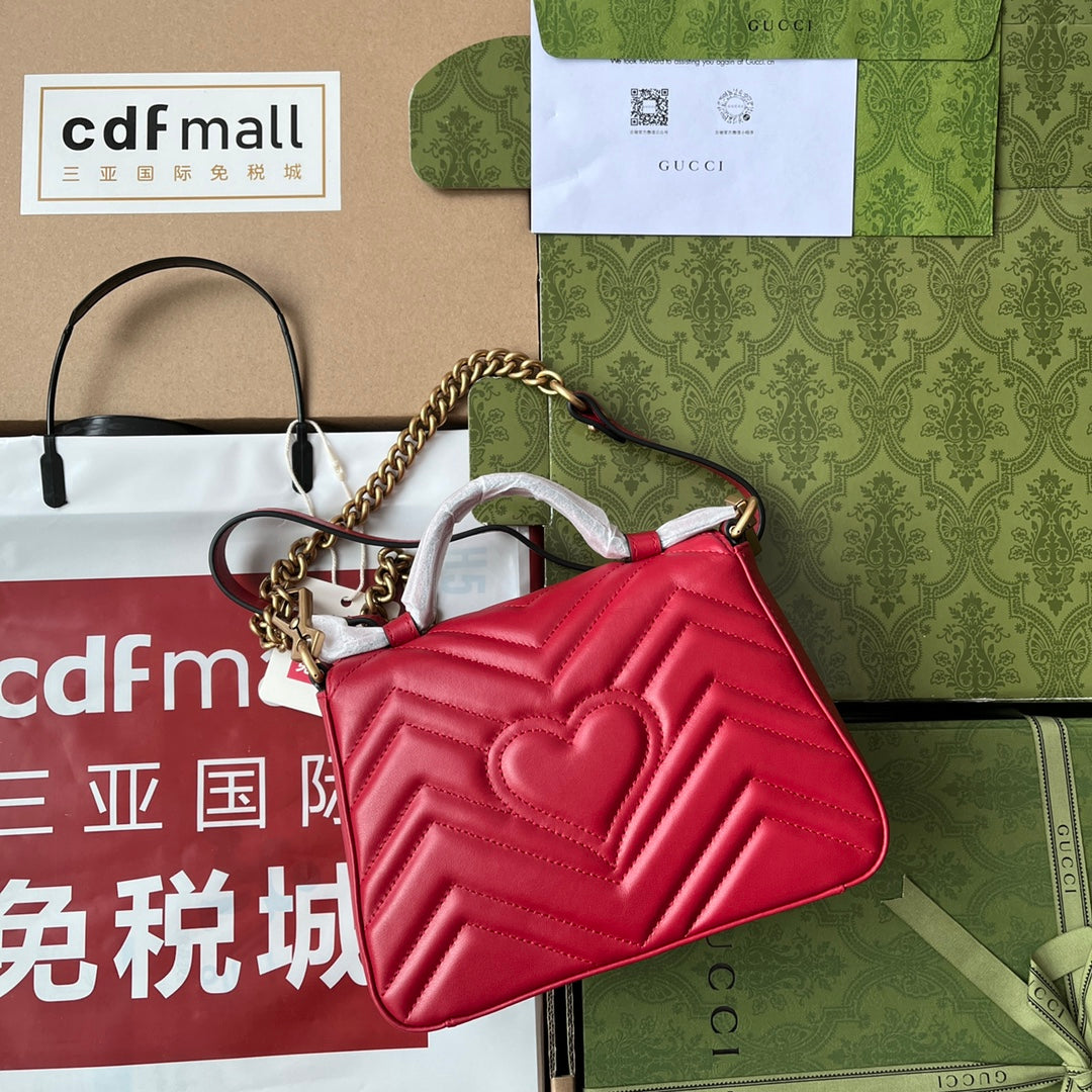 gg Marmont , ’s 8.3in Red Mini Top Handle Mini Bag