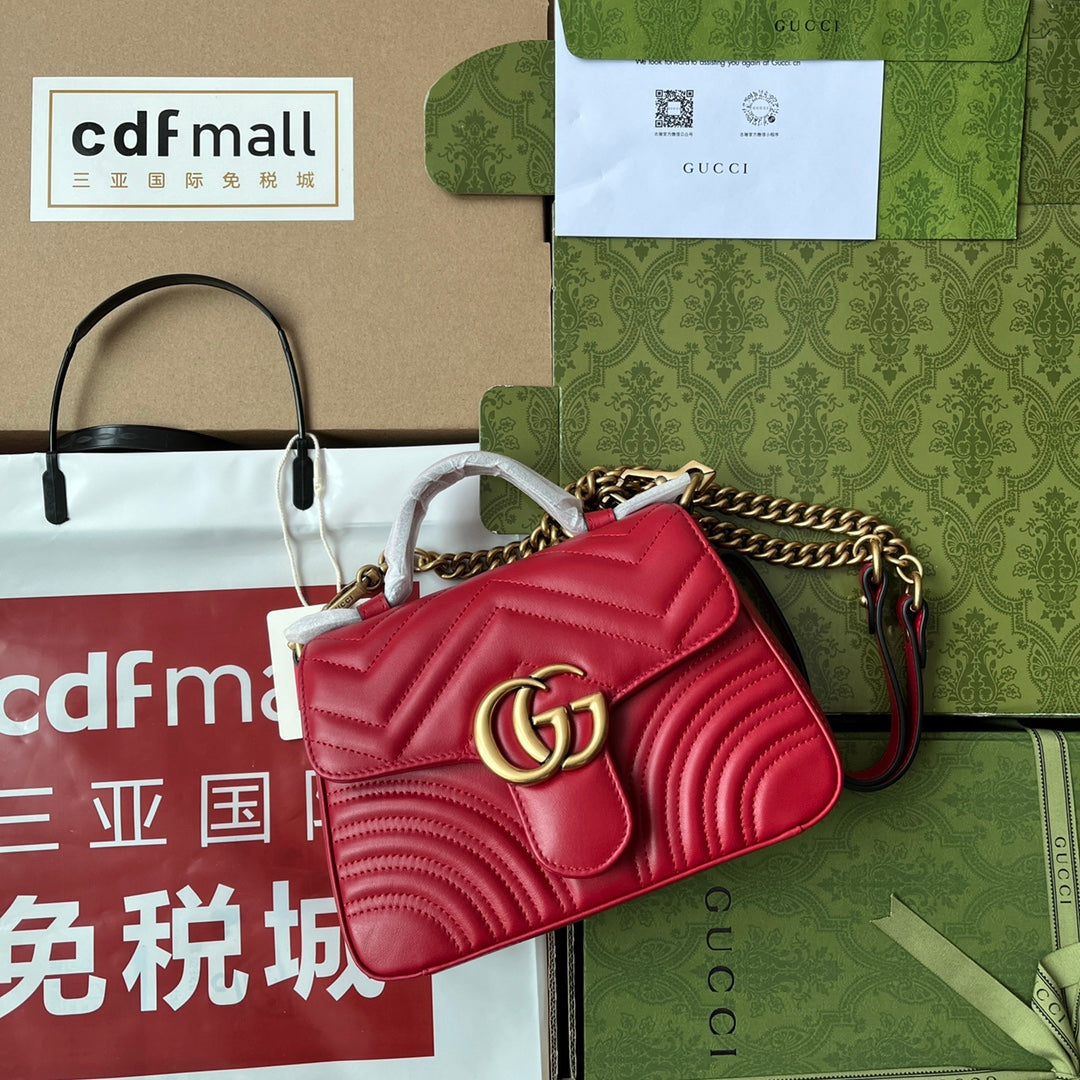 gg Marmont , ’s 8.3in Red Mini Top Handle Mini Bag
