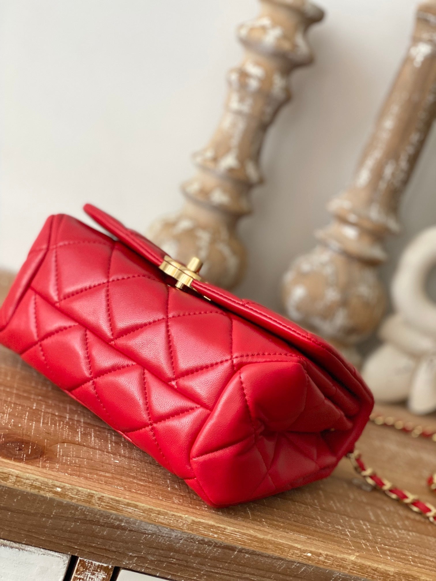 CHL Classic Top Qualityamond Top Red Flap Travel Bag