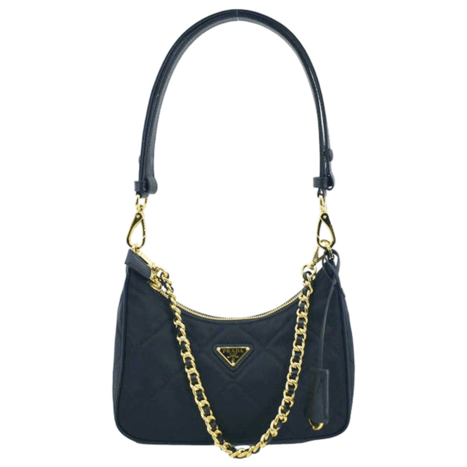 Prada Re Edition Re Shoulder Bag Nylon Black Chain