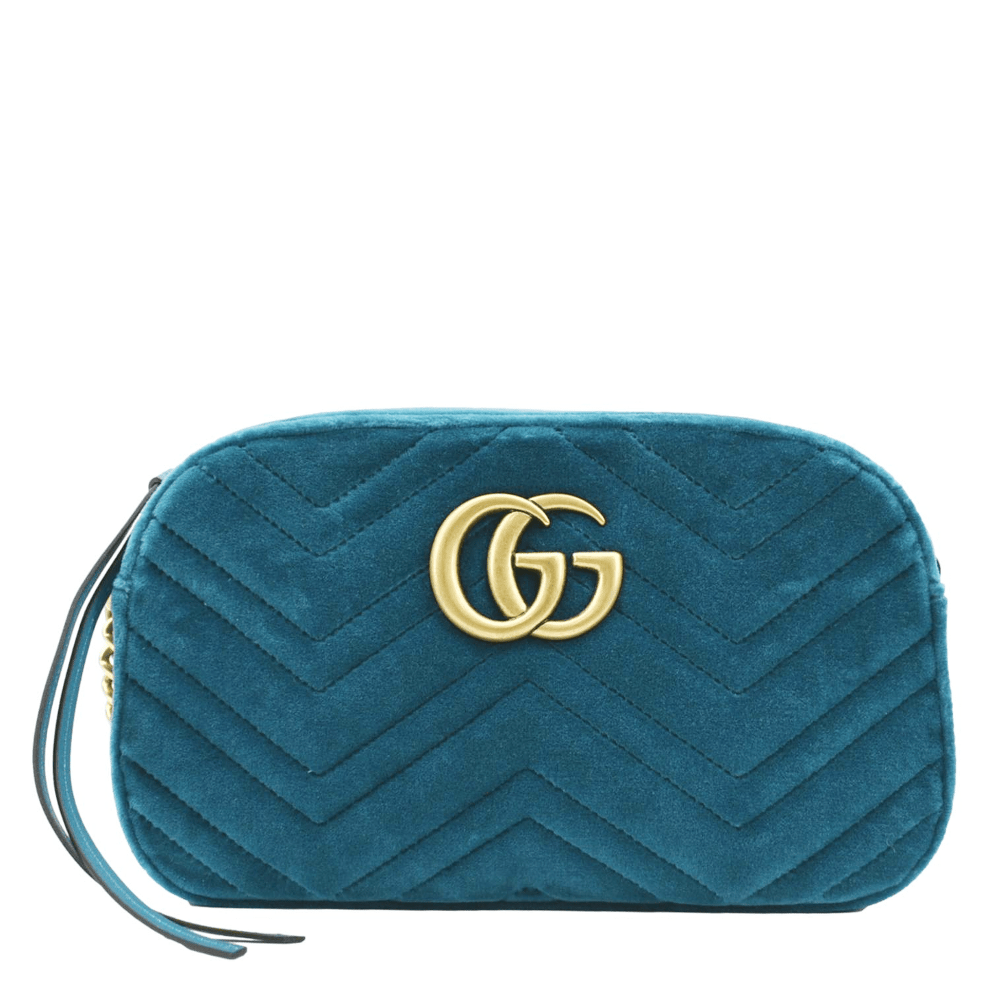 Gucci Marmont Crossbody Camera Bag Teal Suede Small Crossbody Bag