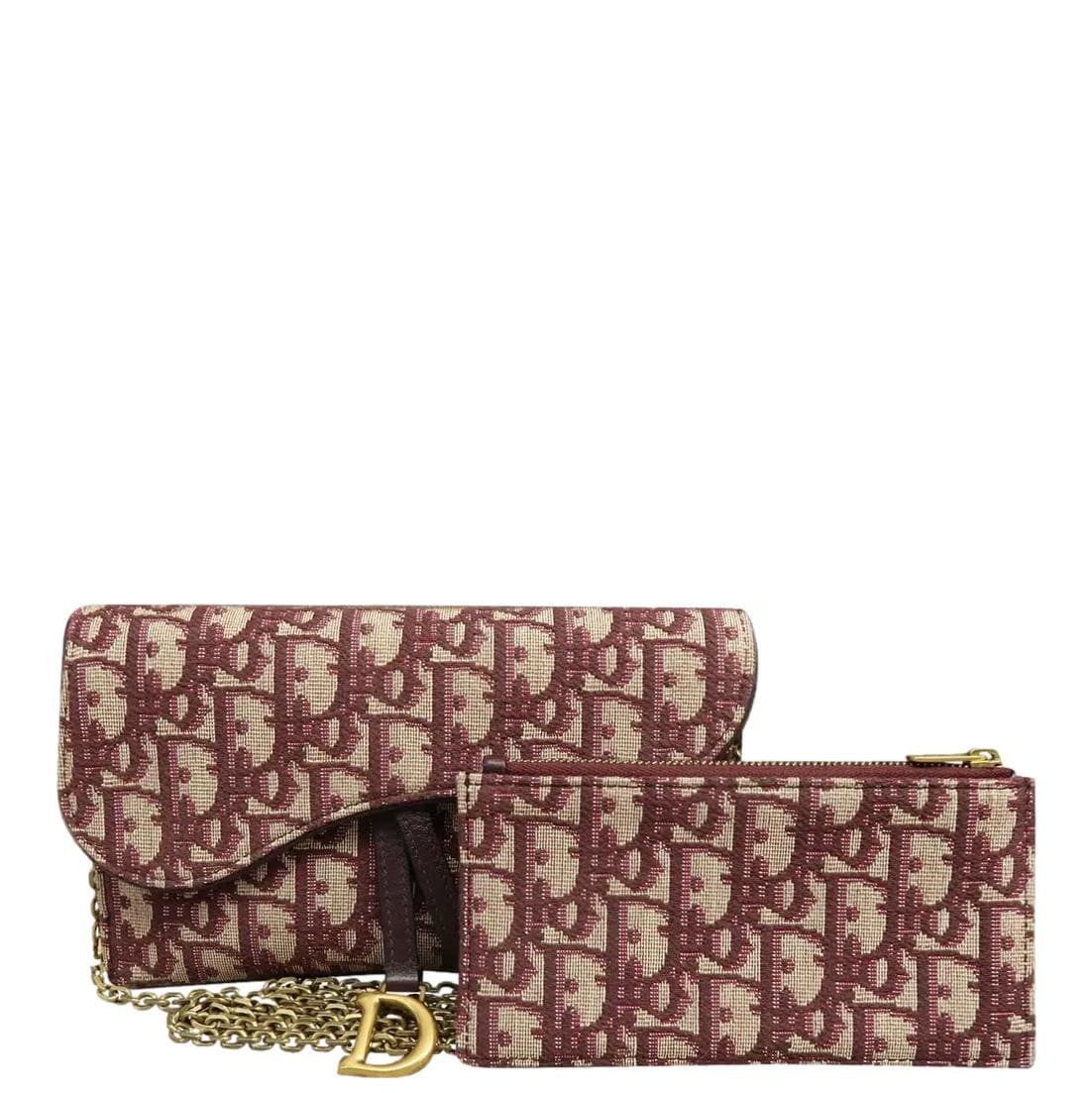 Dior Saddle Oblique Crossbody Bag Burgundy